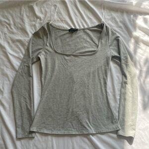 Jluxlabel Square Neck Long Sleeve Blouse